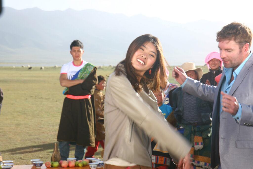 Image of Murray Clive Walker shooting Ami Zoubu in Qinghai, Western China