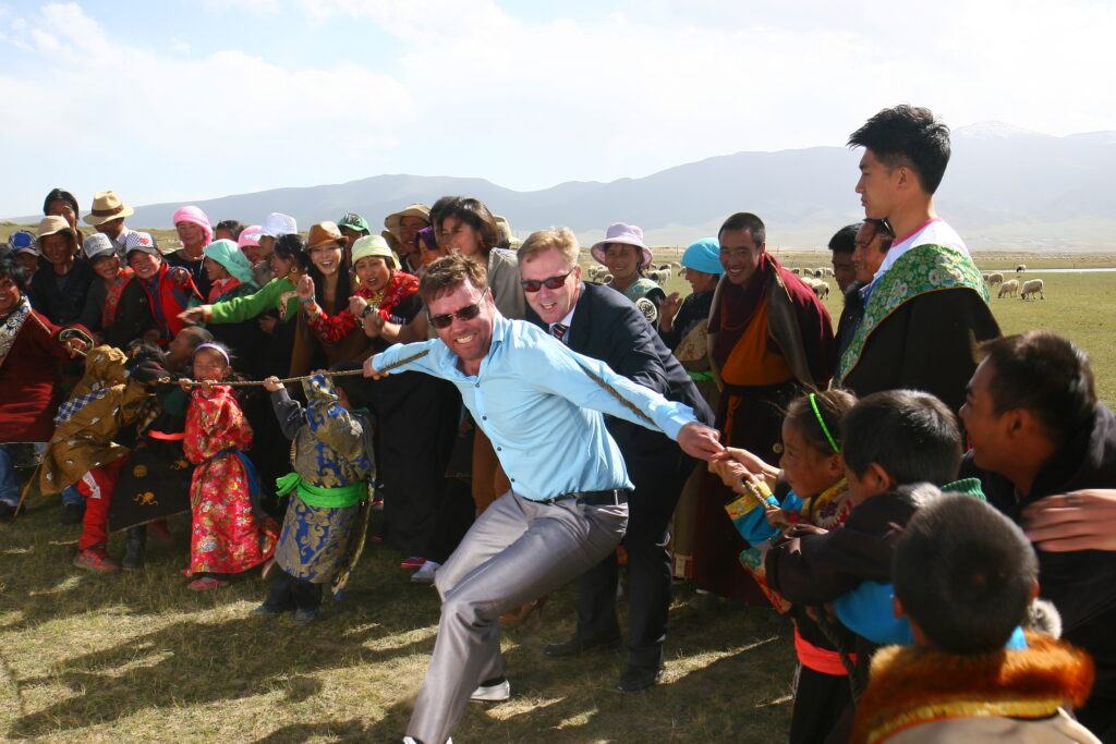 Image of Murray Clive Walker doing Tibetan marriage ritual